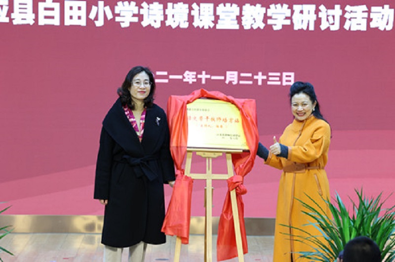 扬州市教科院副院长陈萍为培育站揭牌